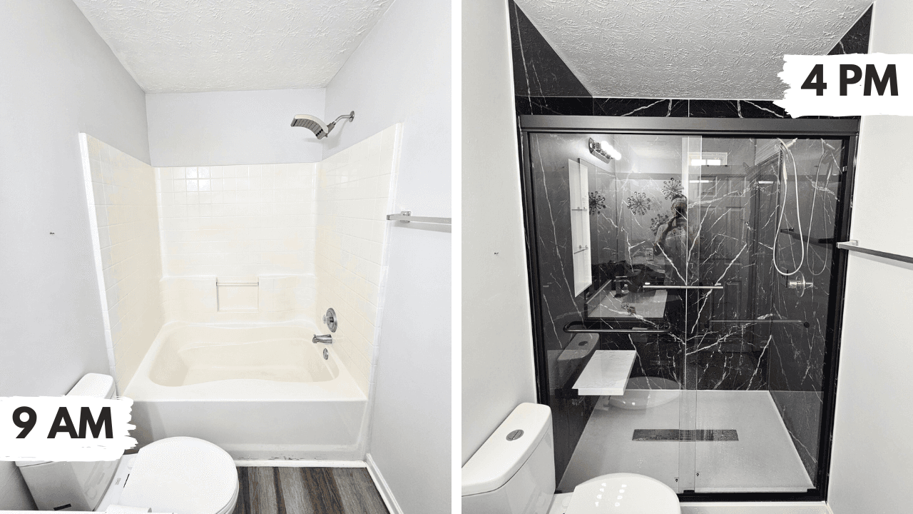 Before and After Bathroom