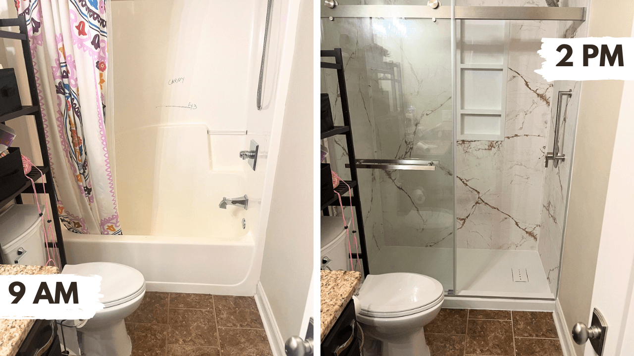 Before and After Bathroom