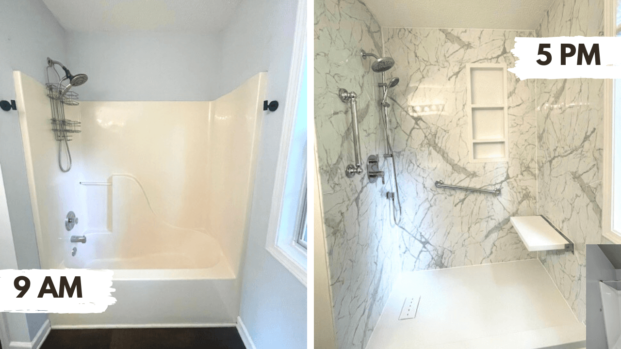 Before and After Bathroom