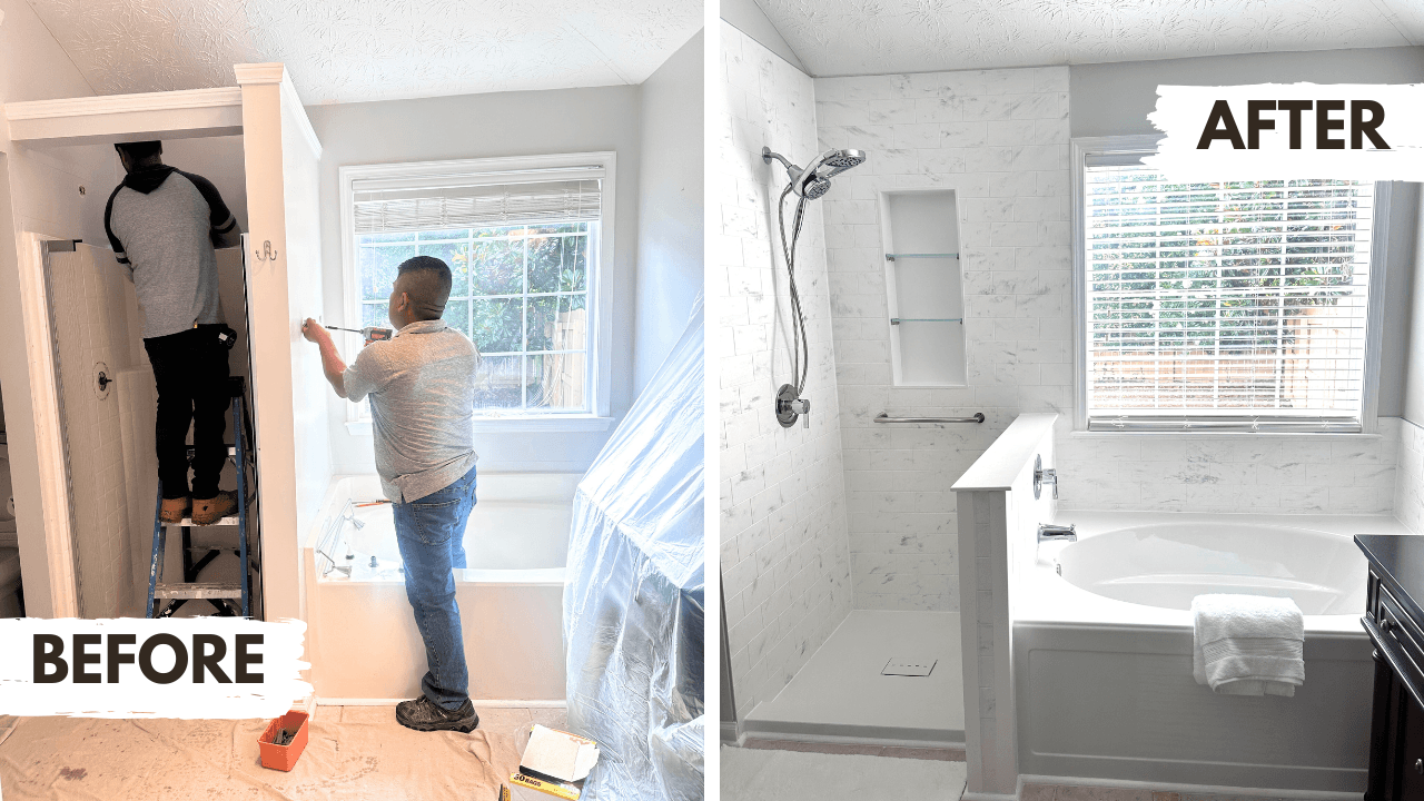 Before and After Bathroom