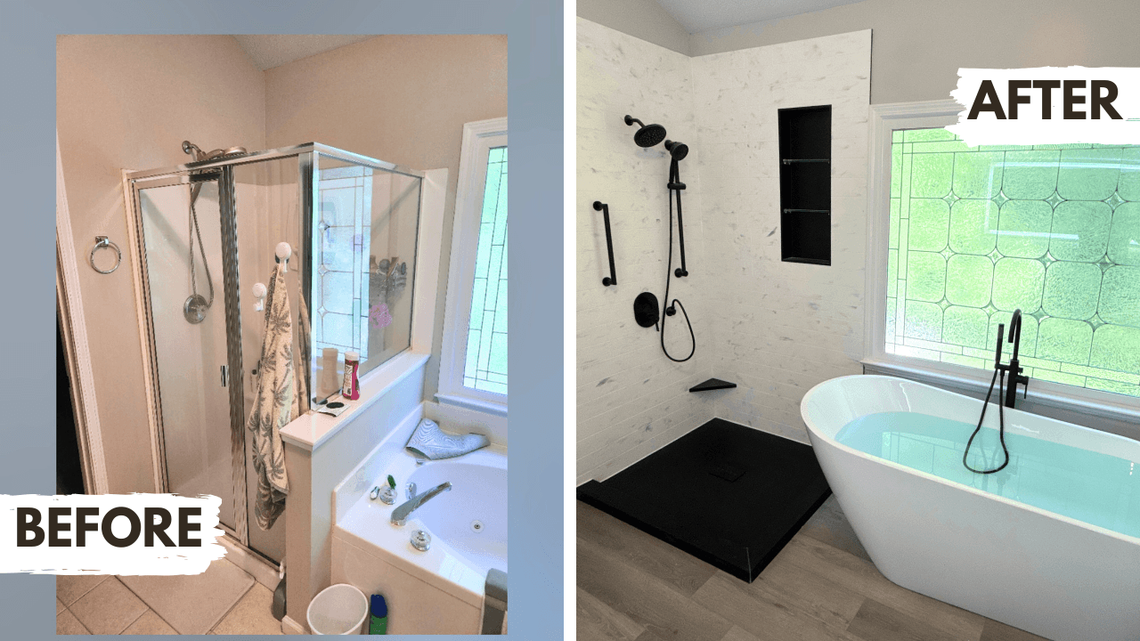 Before and After Bathroom