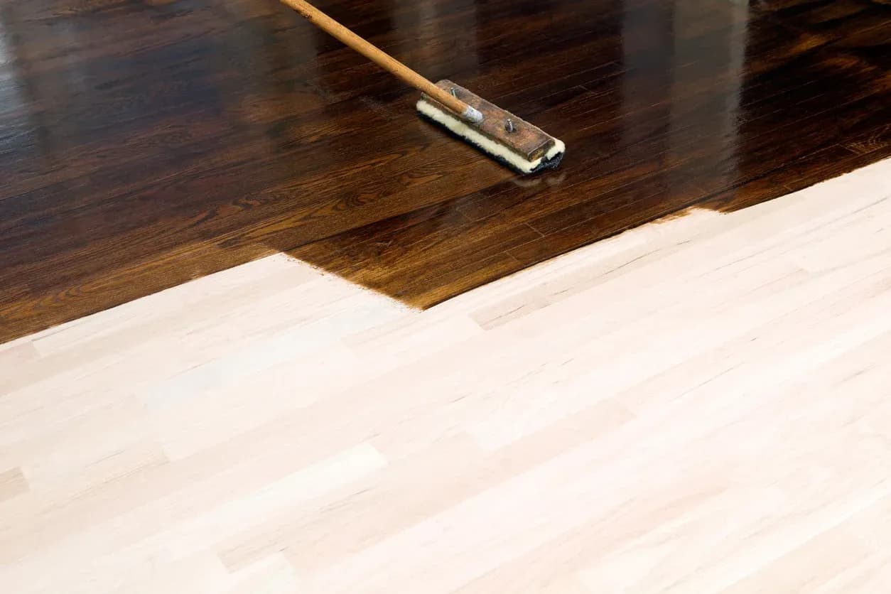Dark Stain on Hardwood Flooring